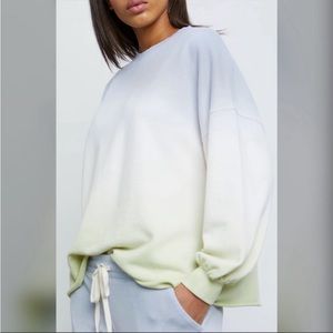 *SOLD* Rails Reeves Blue Mint Ombré Sweatshirt Rolled Hem Size Small